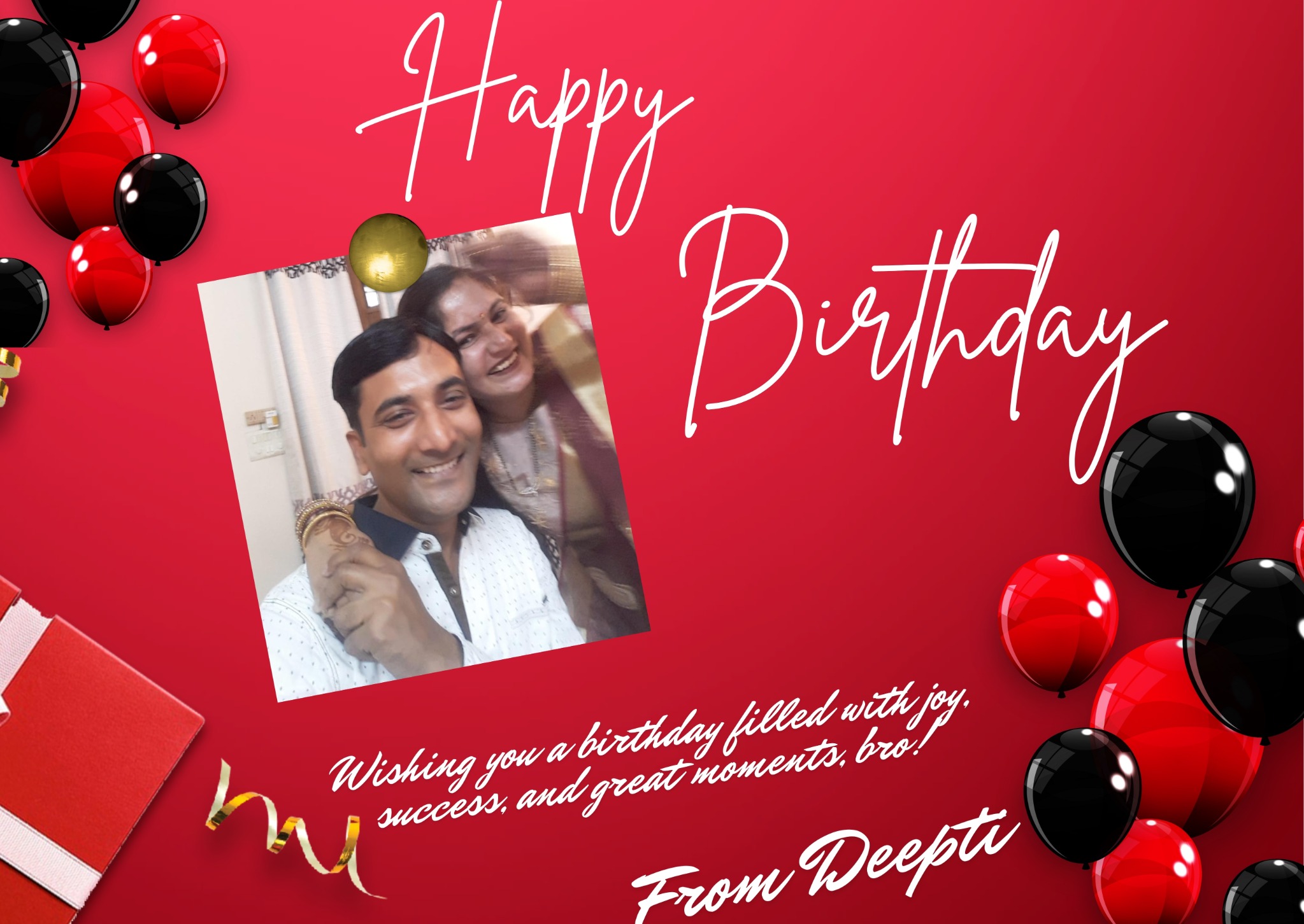 Red birthday card